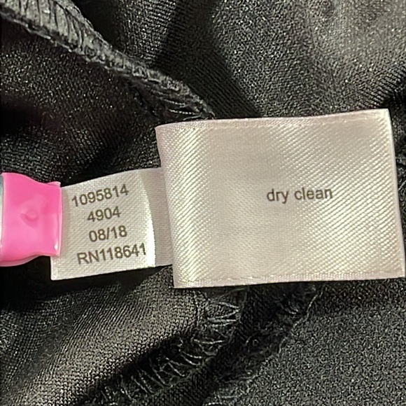 LANE BRYANT Mesh Floral Embroidered Ruffle Sleeve Black Shift Dress Size 12 - Picture 10 of 11